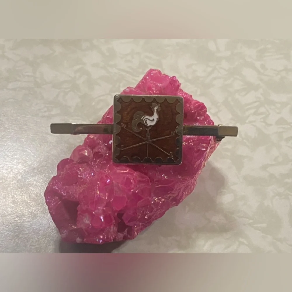 Vintage Rooster Weather Vane Bar Pin #9011